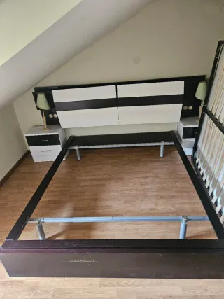 Cama Matrimonio Madera y Metal Estructura de cama