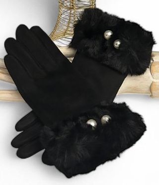 GORRO PESCADOR NEGRO Y GUANTES A JUEGO