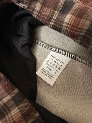 Falda de cuadros marrón y multicolor