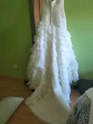 Vestido de Novia blanco,palabra de honor