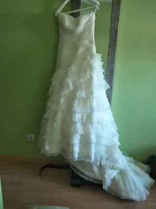 Vestido de Novia blanco,palabra de honor