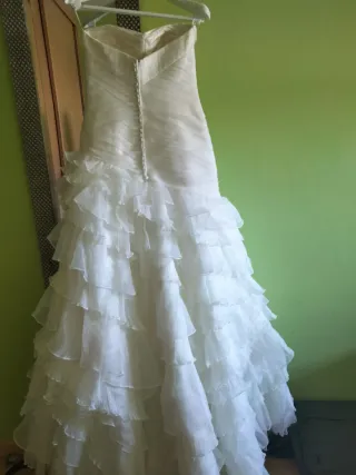 Vestido de Novia blanco,palabra de honor