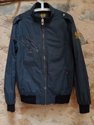 Chaqueta Belstaff Bomber/Biker Negra