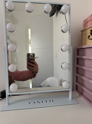 Espejo de tocador con luces LED