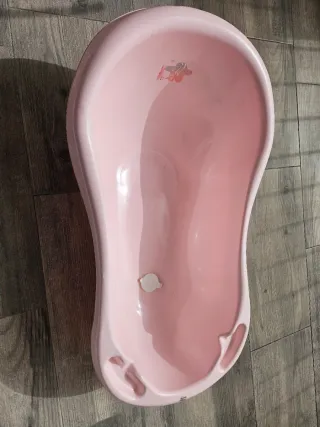 Bañera bebé rosa
