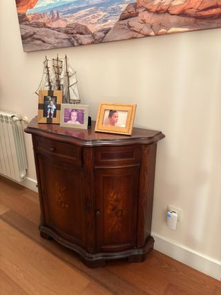 Mueble recibidor madera maciza marquetería