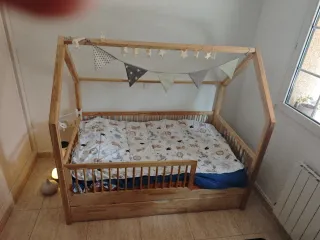 Cama nido infantil casa madera