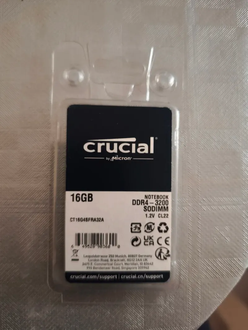 Crucial 16GB DDR4-3200 SODIMM RAM