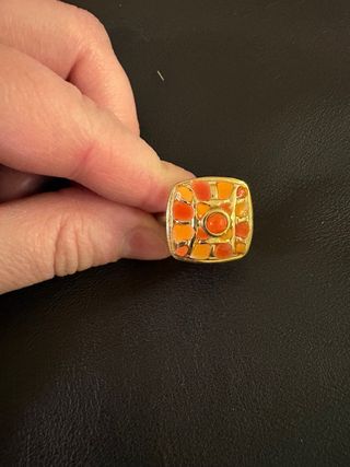 Anello vintage smaltato regolabile