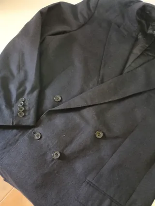 Chaqueta de traje azul hombre
