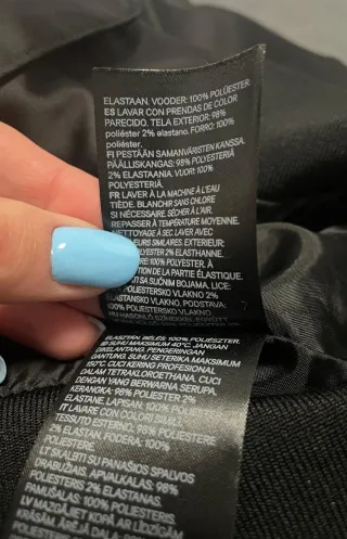 H&M Chaqueta Bomber Negra talla M