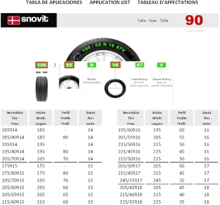 Cadenas Nieve Snovit E-9 NEO Talla 90. SIN USO