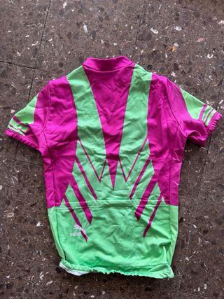 Maillot Vintage Puma Verde y Rosa