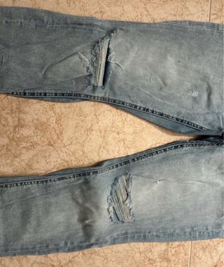 Pantalón Stradivarius Roto Azul Talla...