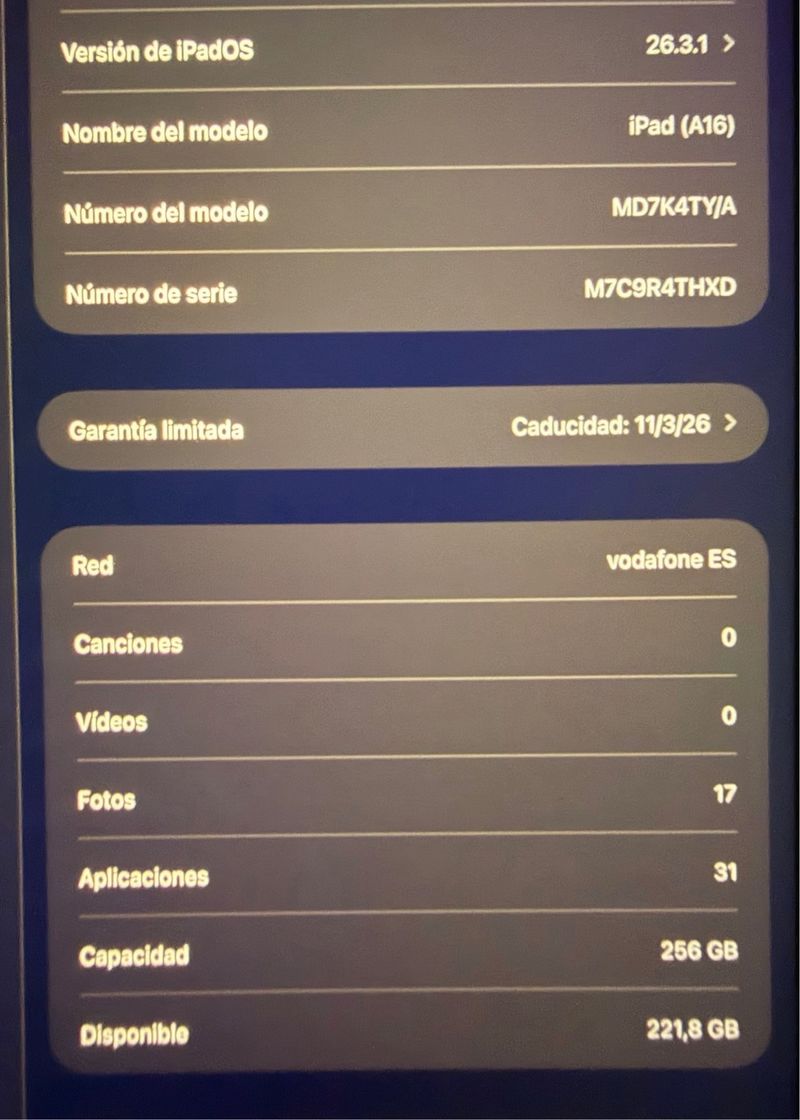iPad A16 256GB WiFi+Celular blanco afbeelding 4