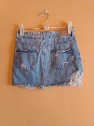Minifalda Zara Talla S Desgastada