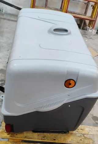 Transportín perros bola remolque gris