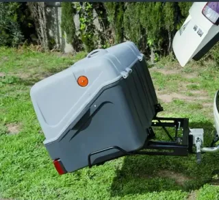 Transportín perros bola remolque gris