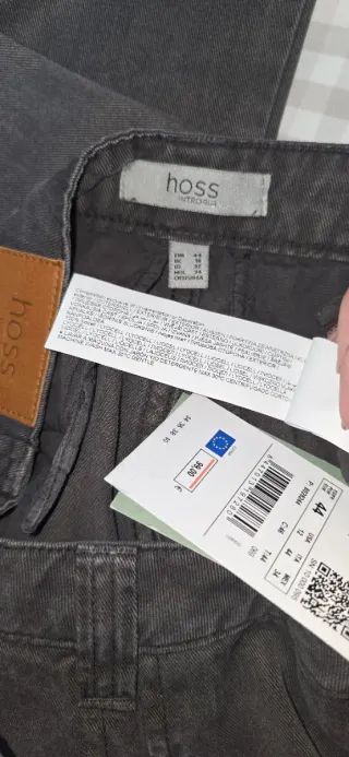 Pantalón Hoss Intropia gris pinzas talla 44