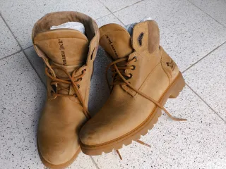 Botas de piel Panamá Jack beige Gore-Tex