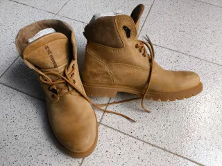 Botas de piel Panamá Jack beige Gore-Tex