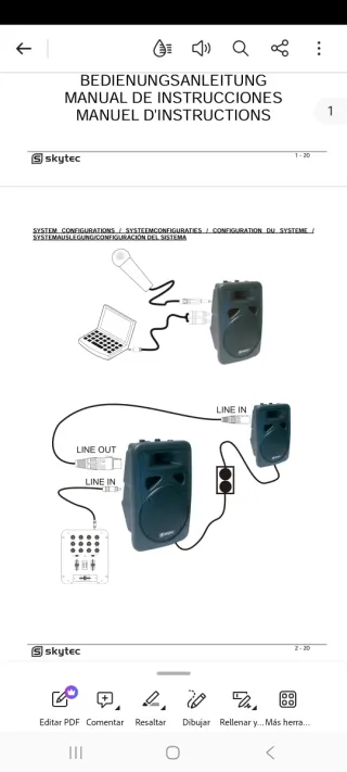 Pareja Altavoces Skytec SP1500ABT