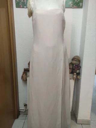Traje vestido y chaqueta rosa palo