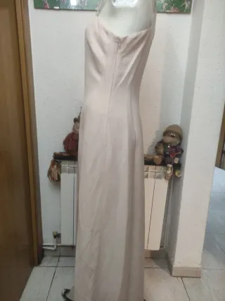 Traje vestido y chaqueta rosa palo