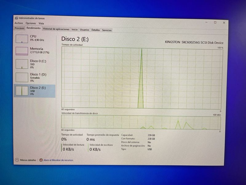DISCO SSD Kingston SKC600 256GB SATA III 2,5” afbeelding 4