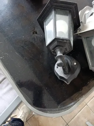 Focos de exterior metal y cristal