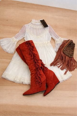 G&L con etiqueta Vestido blanco evento T. Xs