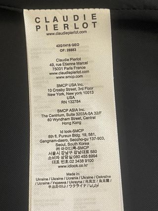 Abrigo Claudie Pierlot pata de gallo