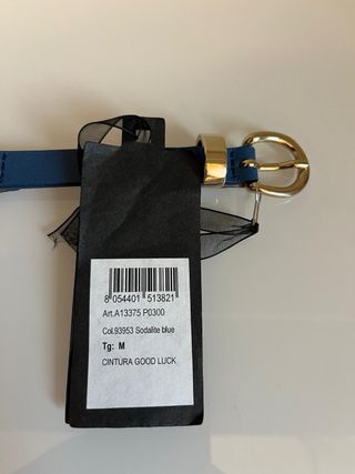 Cintura Liu Jo vera pelle blu e oro