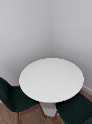 Mesa redonda blanca 90 cm