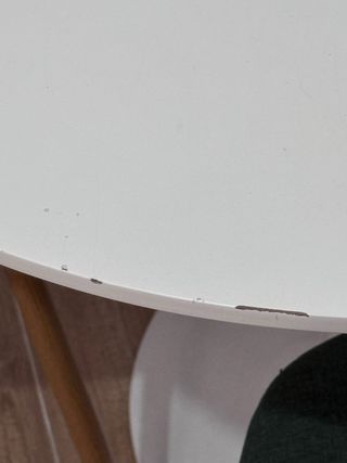 Mesa redonda blanca 90 cm