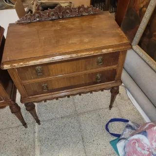 2 Mesitas Noche Vintage Madera