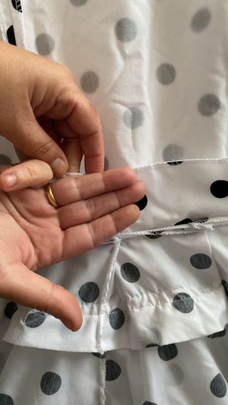 Vestido de flamenca blanco y negro