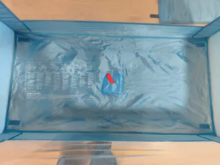 Cuna de viaje plegable azul