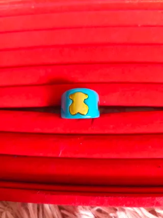 Sortija Tous osito azul y dorado