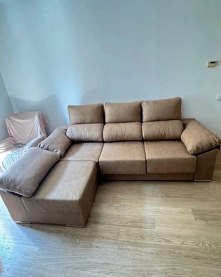 Sofá modular beige tela