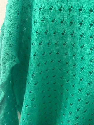 Maglia verde in cotone a maglia