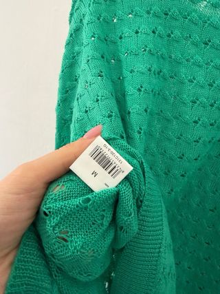 Maglia verde in cotone a maglia
