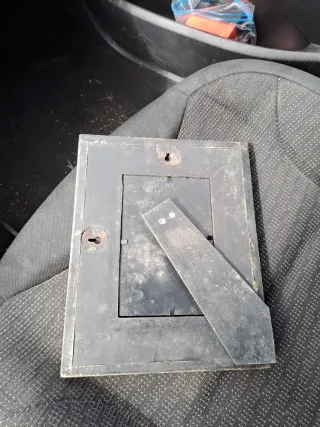 Marco de foto plateado metal