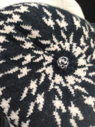 Boina Biona Lana Pata de Gallo Negra y Blanca