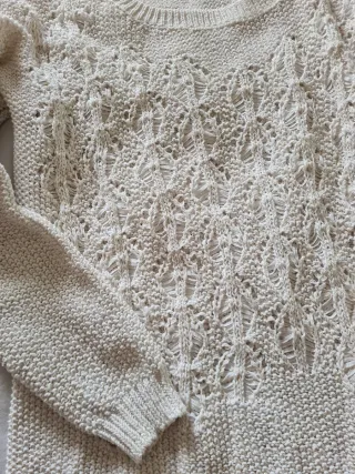 Jersey Sfera calado blanco y dorado T L