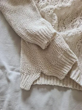 Jersey Sfera calado blanco y dorado T L