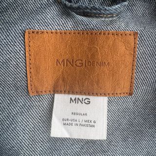 Mango Denim Jacket L Blue Vintage Trucker Cotton L