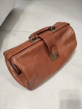 Valigetta medico vintage pelle marrone