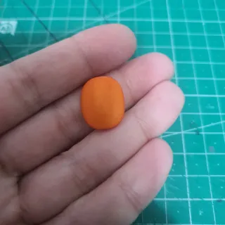 Cuentas naranja con agujero para manualidades