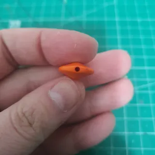 Cuentas naranja con agujero para manualidades